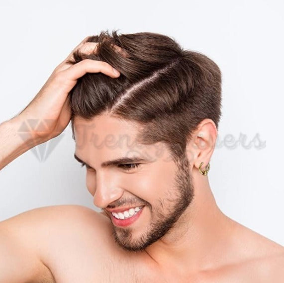 8MM Tiny Gold Cartilage Helix Tragus Huggie Ball Bead Hoop Fashion Earrings Pair