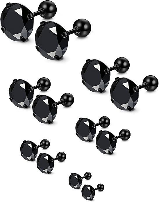 3mm 18G Stainless Steel Mens Womens Stud Earrings Cartilage Ear Piercings Helix Tragus Barbell
