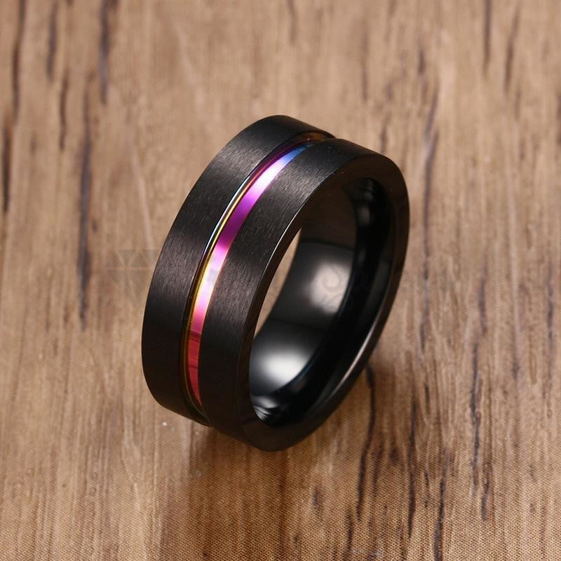 Titanium Steel Men Wedding Engagement Ring Band Size 11 (21mm) X - Y Comfort Fit