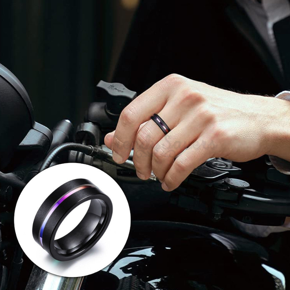 Titanium Steel Men Wedding Engagement Ring Band Size 11 (21mm) X - Y Comfort Fit