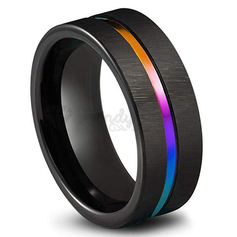 Titanium Steel Men Wedding Engagement Ring Band Size 11 (21mm) X - Y Comfort Fit