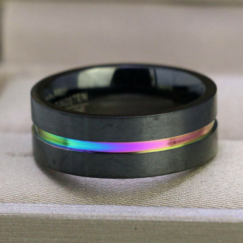 Titanium Steel Men Wedding Engagement Ring Band Size 11 (21mm) X - Y Comfort Fit
