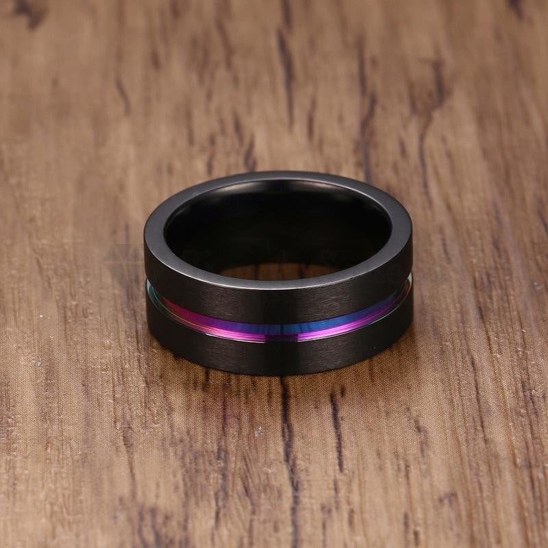 Titanium Steel Men Wedding Engagement Ring Band Size 11 (21mm) X - Y Comfort Fit