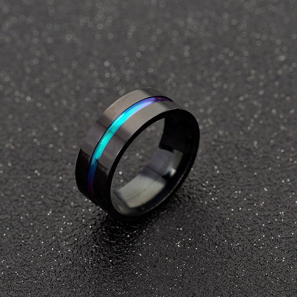 Titanium Steel Men Wedding Engagement Ring Band Size 11 (21mm) X - Y Comfort Fit