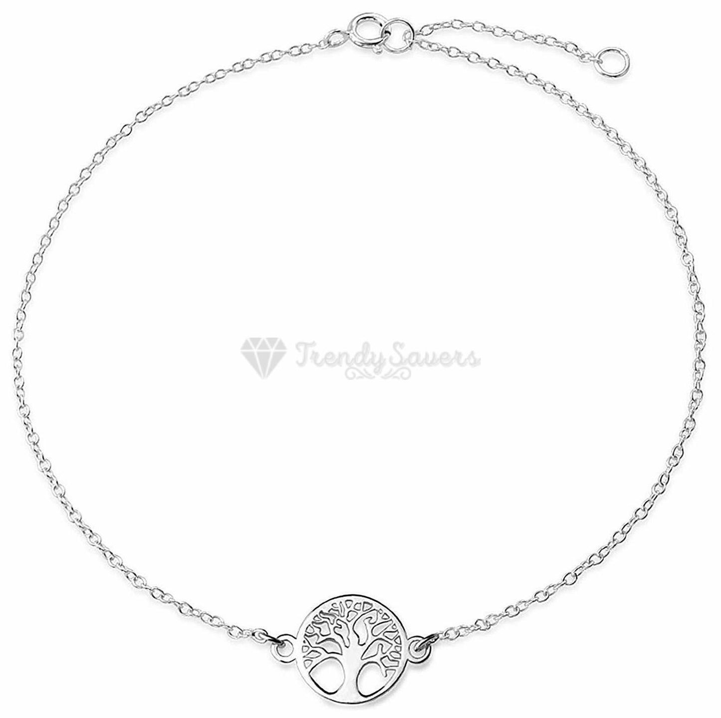 Tree Of Life Pendant Charm Adjustable Silver Anklet Chain Foot Beach Boho Gift