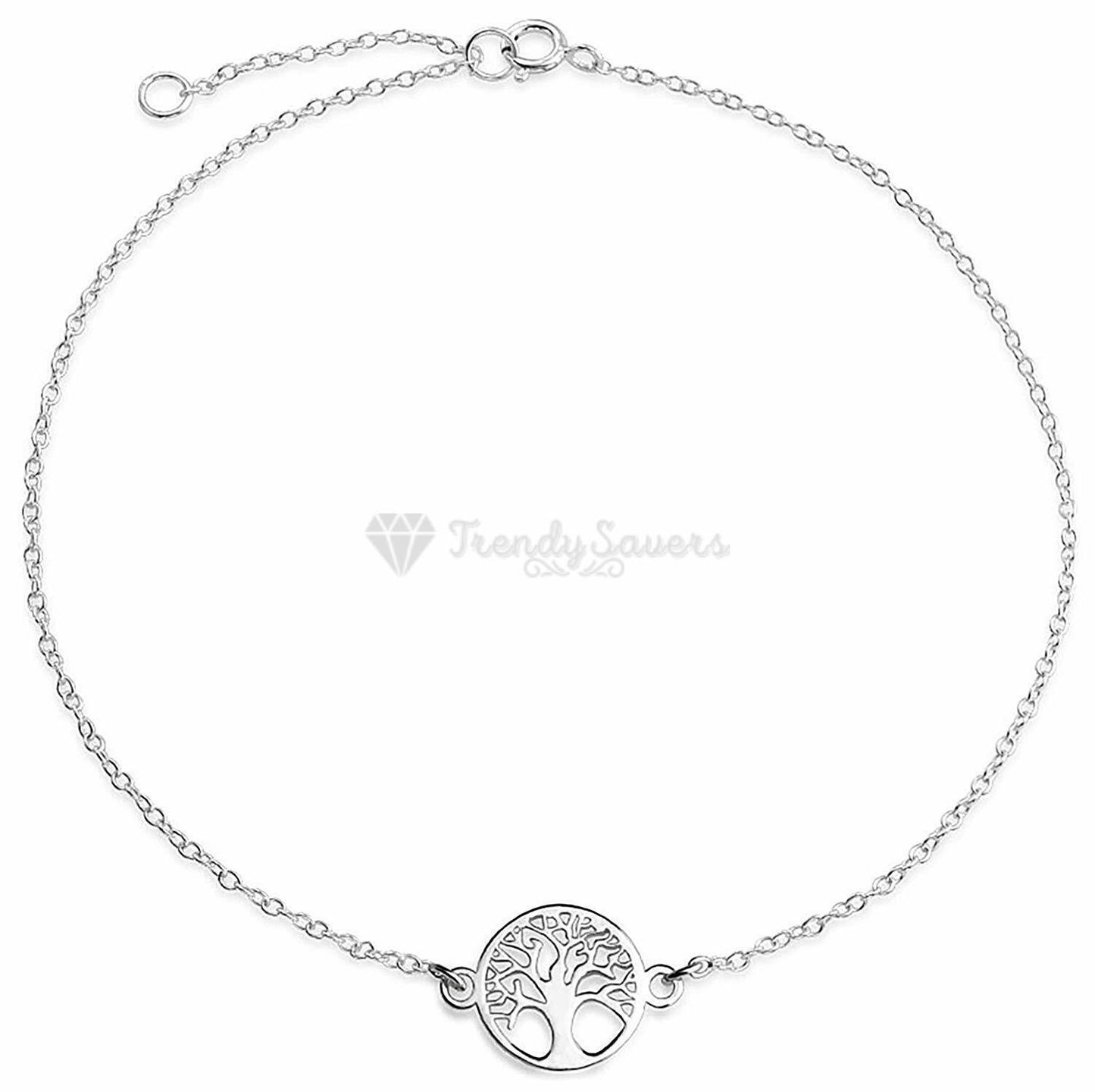 Tree Of Life Pendant Charm Adjustable Silver Anklet Chain Foot Beach Boho Gift