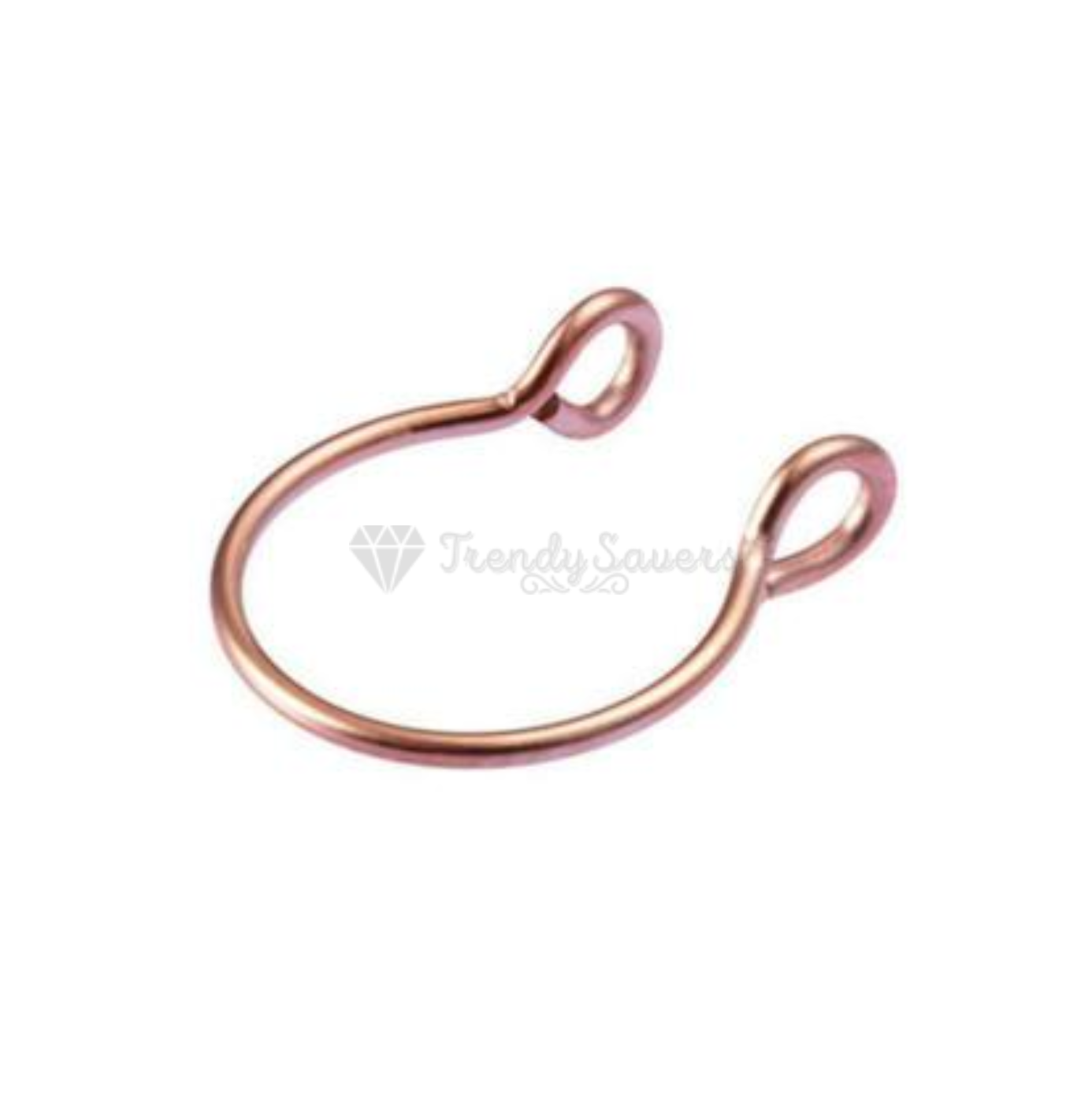 Rose Gold Fake Nose Rings Hypoallergenic Faux Septum Ring Clip On No Piercing