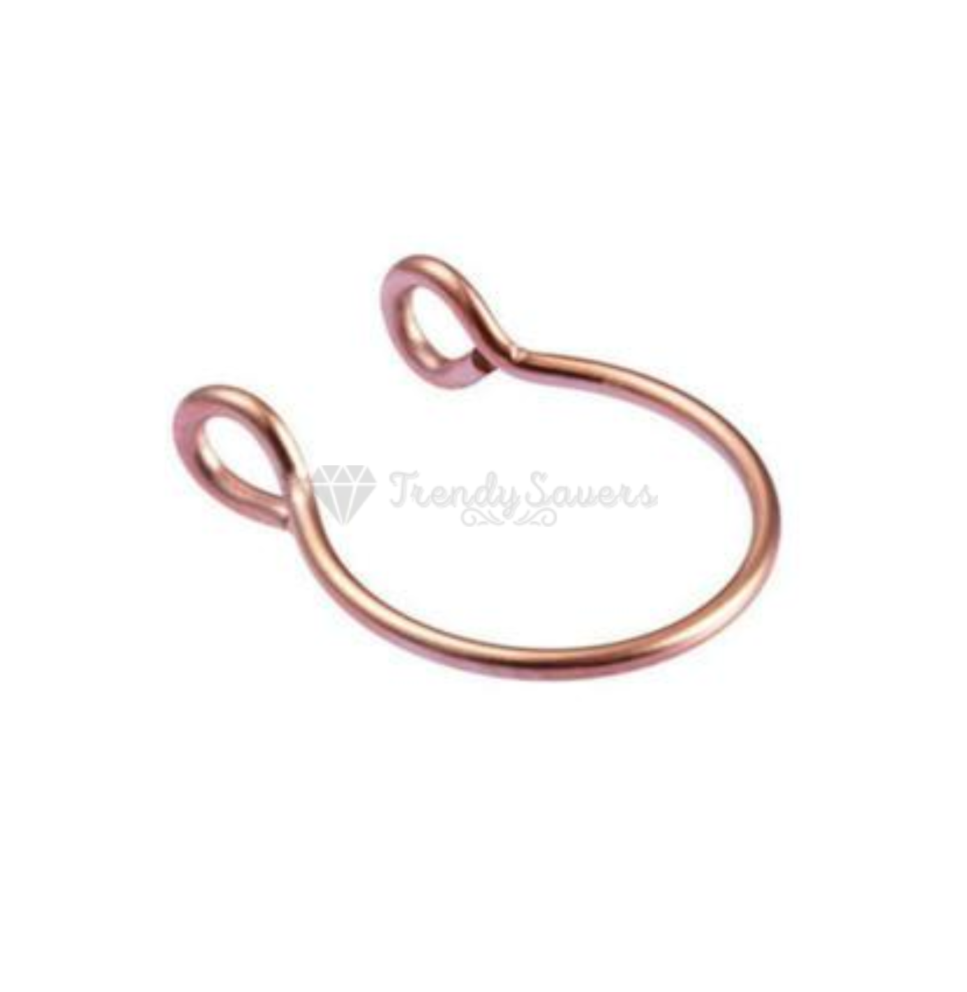 Rose Gold Fake Nose Rings Hypoallergenic Faux Septum Ring Clip On No Piercing