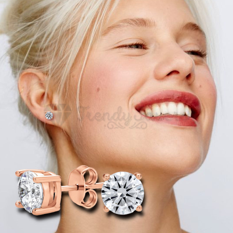 7MM Brilliant Cut Zircon Simulated Crystal Stud Earrings Sleeper Cartilage Studs