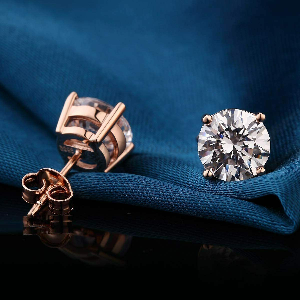 7MM Brilliant Cut Zircon Simulated Crystal Stud Earrings Sleeper Cartilage Studs