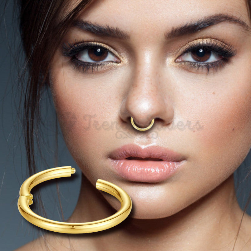 Septum Ring Titanium Nose Piercing Jewelry Gold Steel Septum
