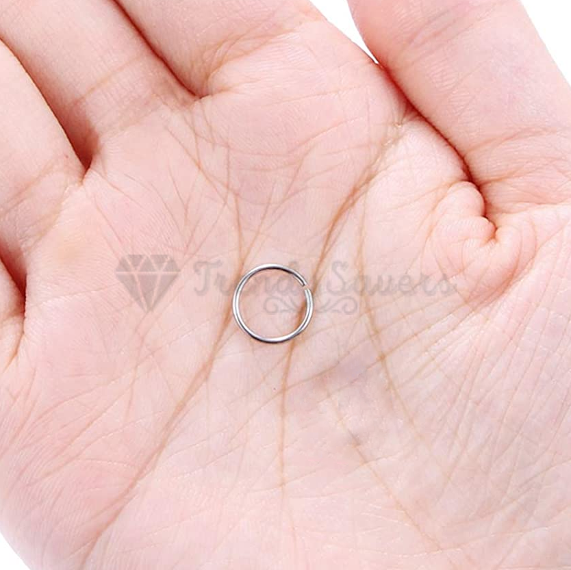 1pc Surgical Steel Bendable Seamless Nose Hoop Ring Septum Ear Lip Piercing 8MM
