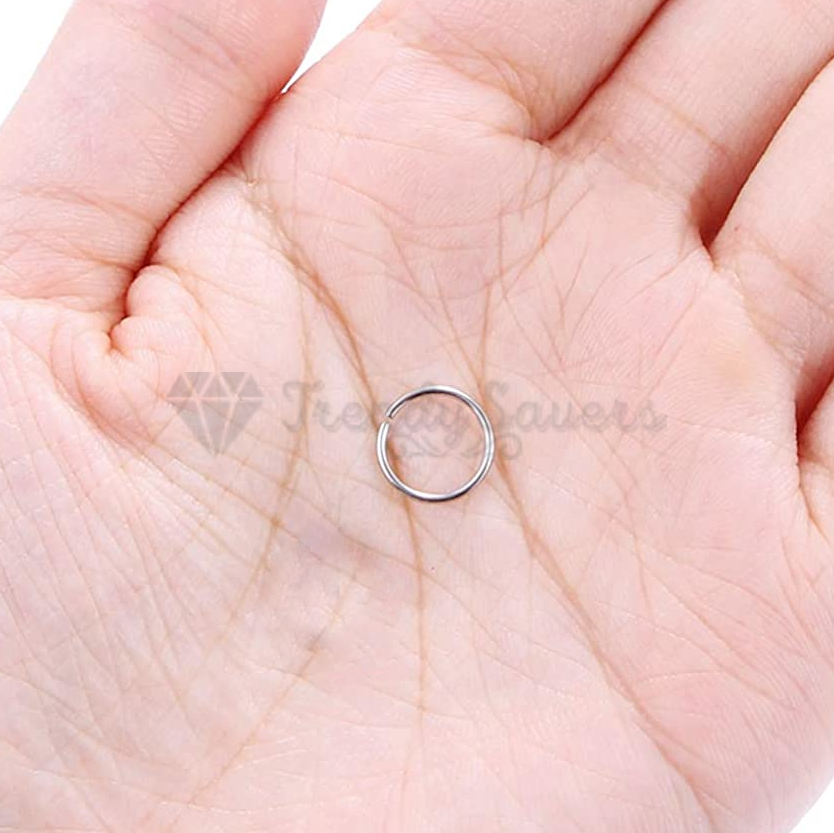 1pc Surgical Steel Bendable Seamless Nose Hoop Ring Septum Ear Lip Piercing 8MM