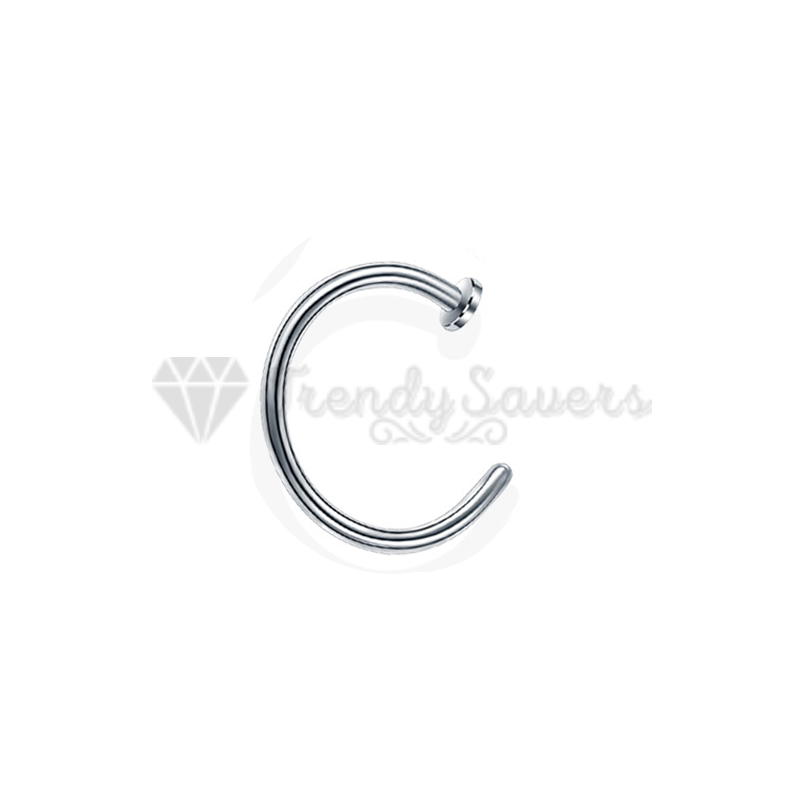 10MM Nose Ring Cartilage Helix Lip Ear Hoop Bone End Piercing Surgical Steel 1pc