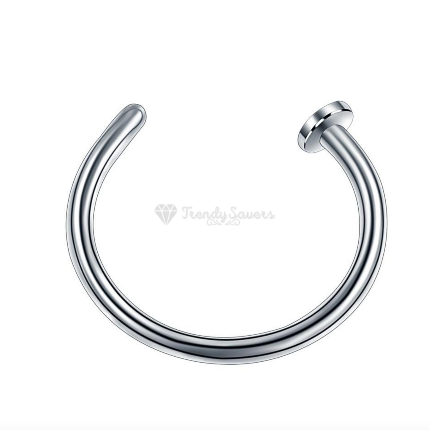 10MM Nose Ring Cartilage Helix Lip Ear Hoop Bone End Piercing Surgical Steel 1pc