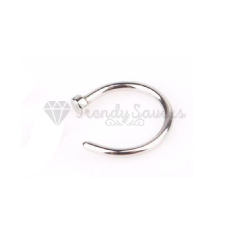 10MM Nose Ring Cartilage Helix Lip Ear Hoop Bone End Piercing Surgical Steel 1pc