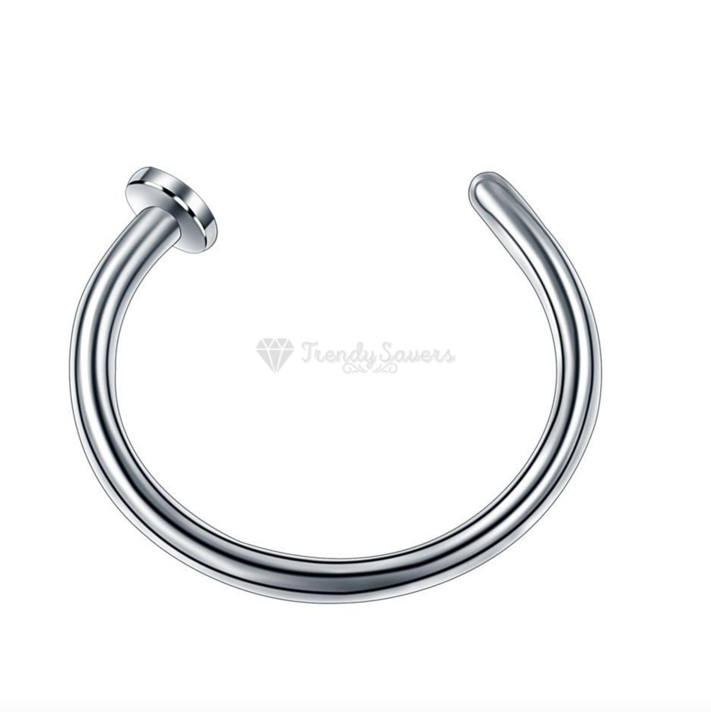 10MM Nose Ring Cartilage Helix Lip Ear Hoop Bone End Piercing Surgical Steel 1pc