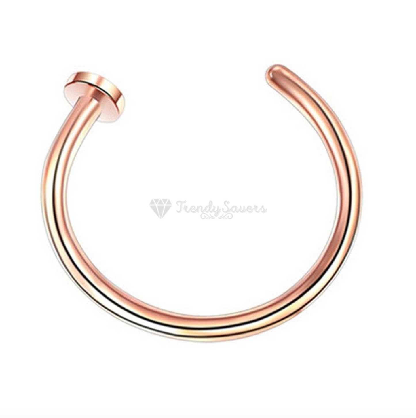 6MM Rose Gold Nose Lip Hoop Cartilage Tragus Helix Ear Piercing Surgical Steel