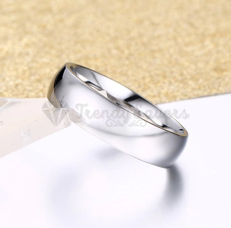 Plain Fashion Rings Stainless Steel Wedding Engagement Band Size 13 (23mm) Z+1