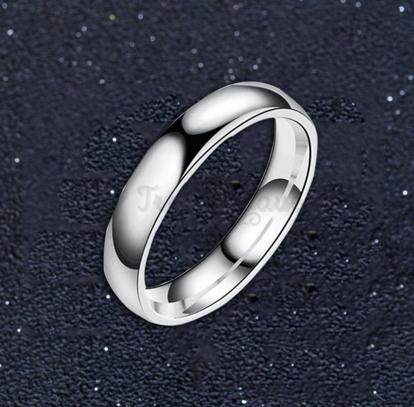 Plain Fashion Rings Stainless Steel Wedding Engagement Band Size 13 (23mm) Z+1
