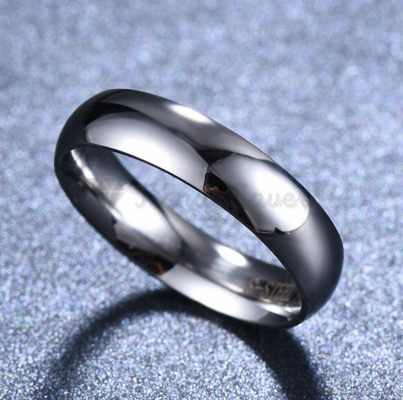 Plain Fashion Rings Stainless Steel Wedding Engagement Band Size 13 (23mm) Z+1