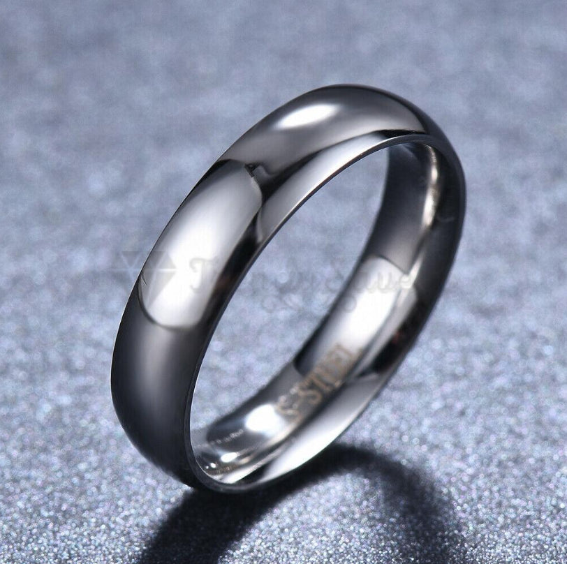 Plain Fashion Rings Stainless Steel Wedding Engagement Band Size 13 (23mm) Z+1