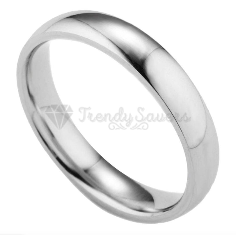 Plain Fashion Rings Stainless Steel Wedding Engagement Band Size 13 (23mm) Z+1