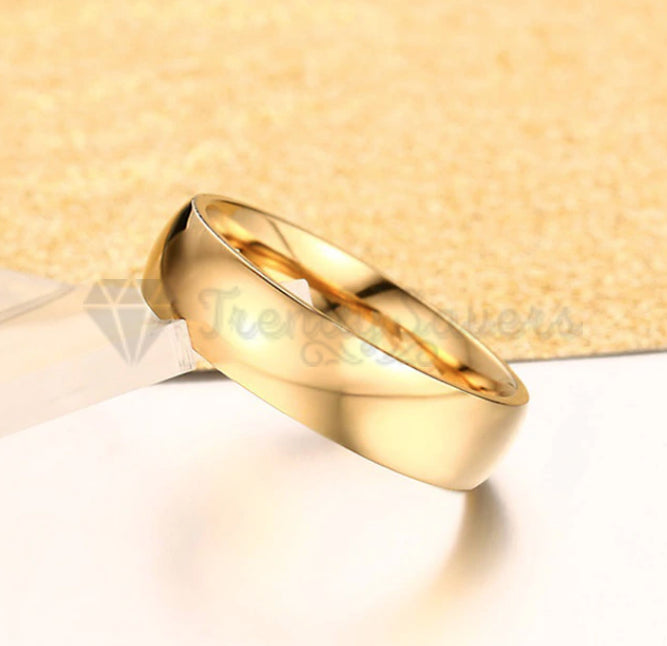 Men Women Couple Wedding Engagement Gold Plated Ring Band Fit Size 13 (23mm) Z+1