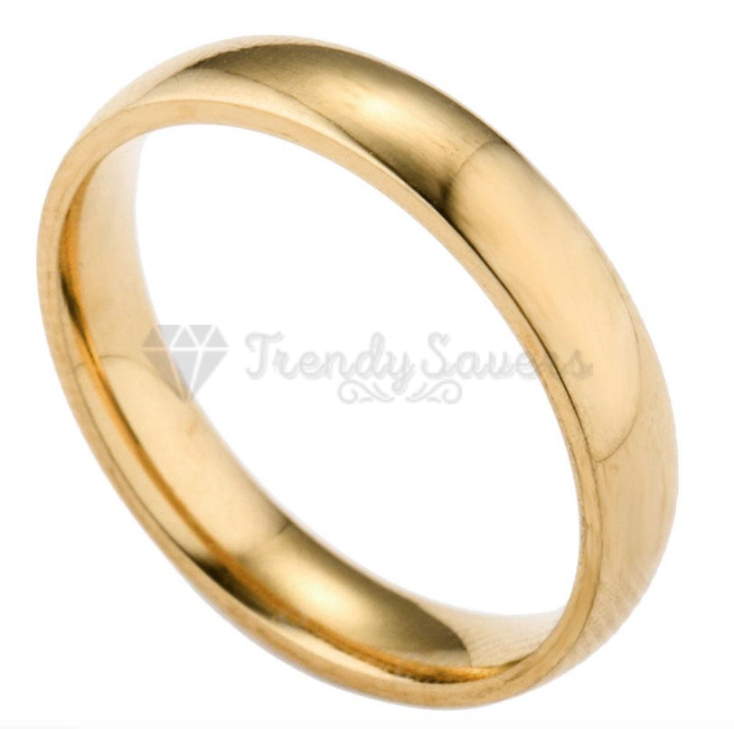 Men Women Couple Wedding Engagement Gold Plated Ring Band Fit Size 13 (23mm) Z+1
