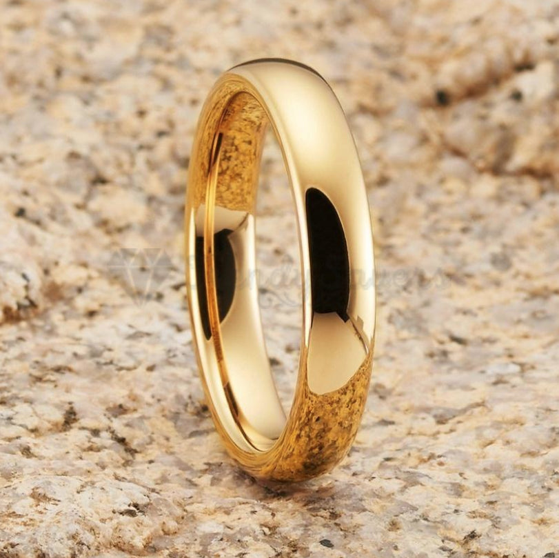 Men Women Couple Wedding Engagement Gold Plated Ring Band Fit Size 13 (23mm) Z+1