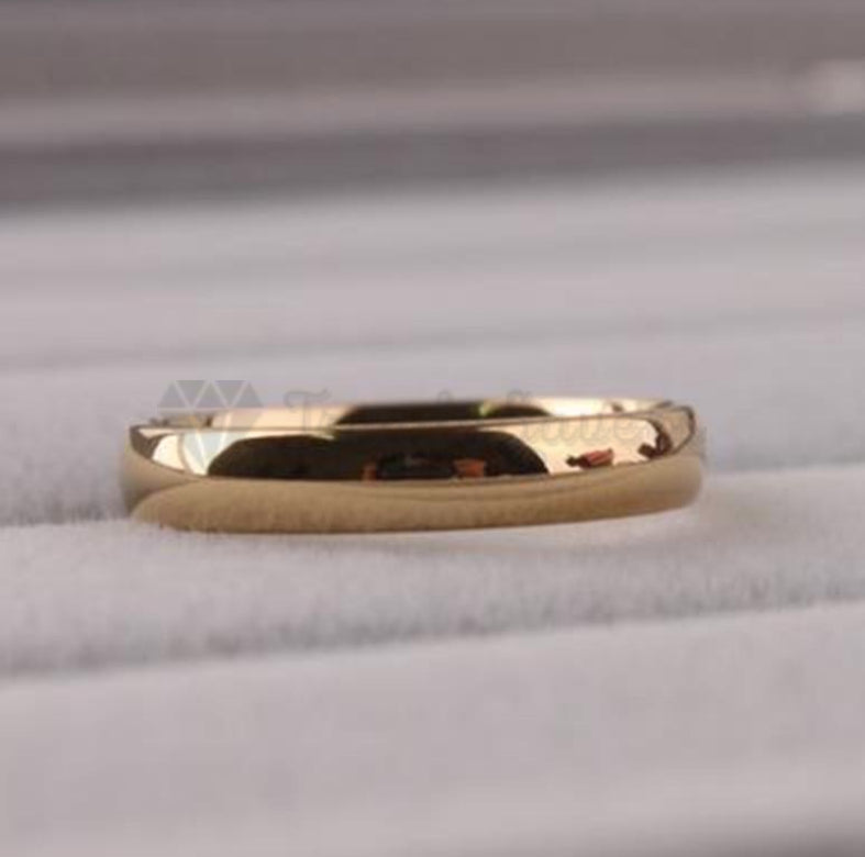 Men Women Couple Wedding Engagement Gold Plated Ring Band Fit Size 13 (23mm) Z+1