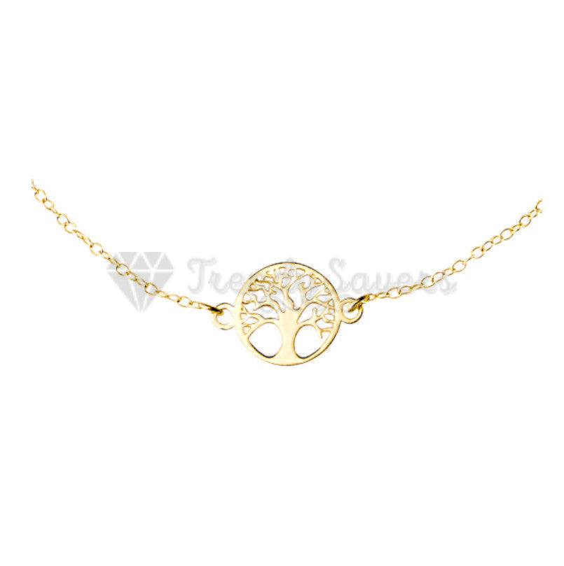 Stainless Steel Gold Tree Of Life Pendant Charm Leg Chain Foot Bracelet Anklet