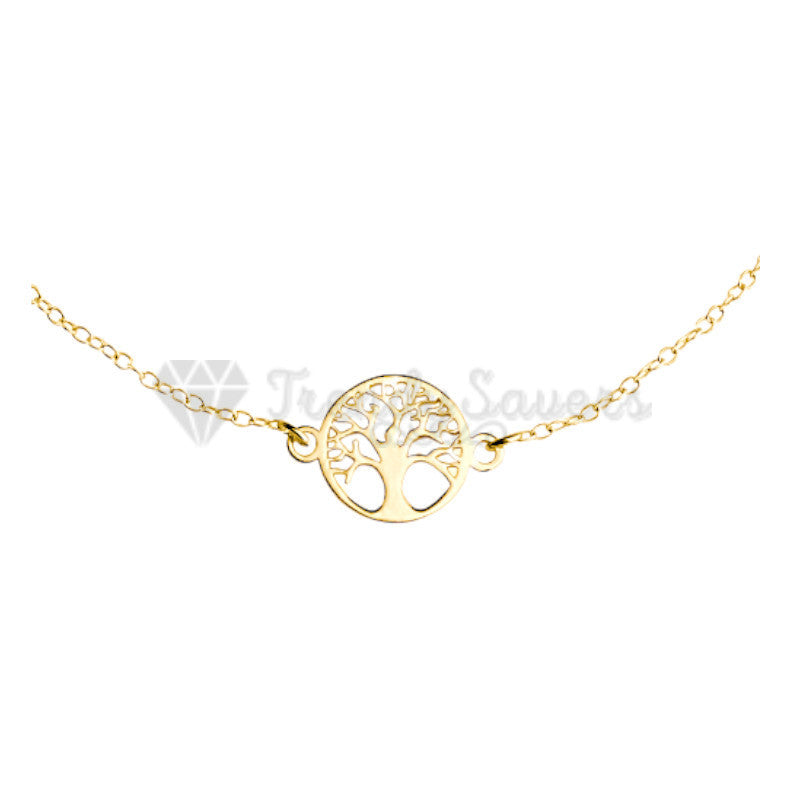 Stainless Steel Gold Tree Of Life Pendant Charm Leg Chain Foot Bracelet Anklet