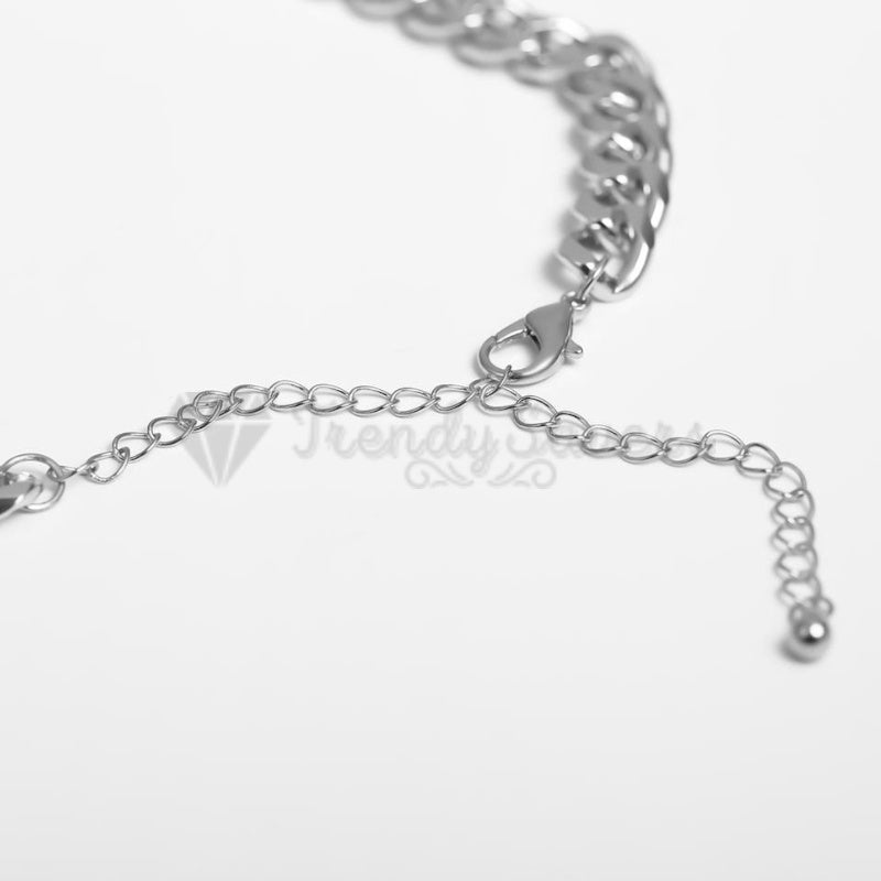 Gold Plated Silver Cuban Linked Chunky Punk Thick Chain Necklace Lobster Clasp