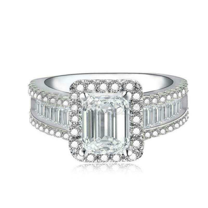 Size 9 (19mm) S - T Classic Silver Tone Wedding Engagement Fashion Ring Jewelry