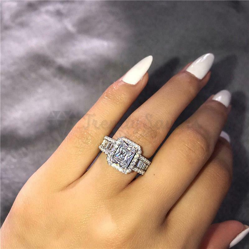 Size 9 (19mm) S - T Classic Silver Tone Wedding Engagement Fashion Ring Jewelry