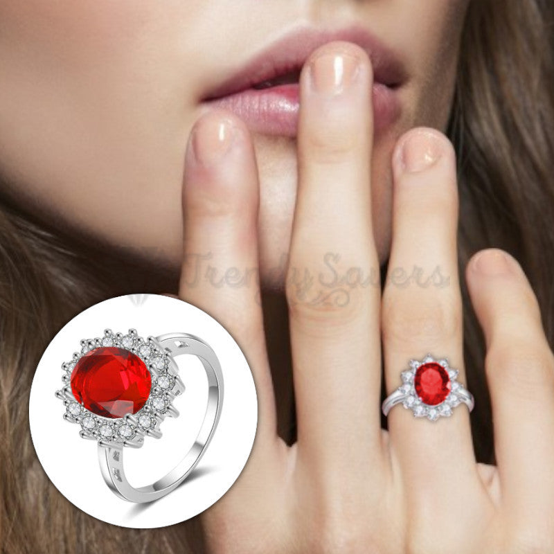 Red stone costume ring 2025
