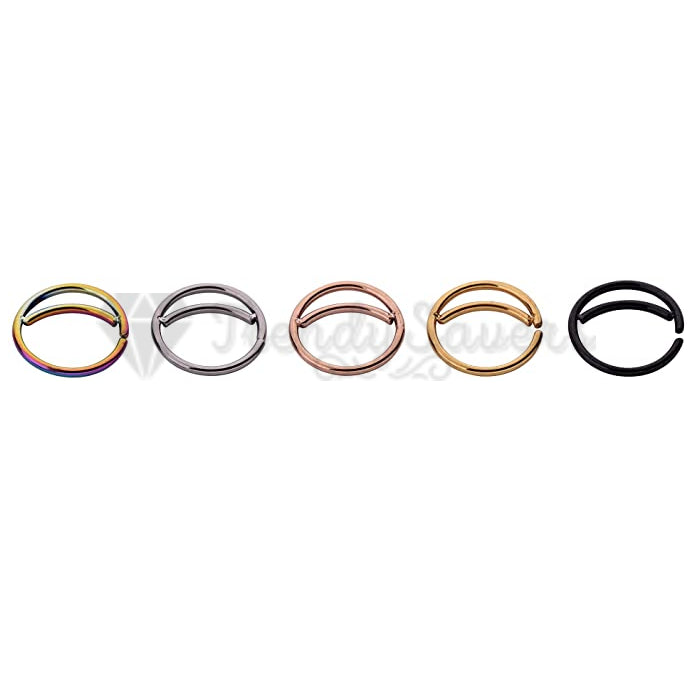 5PCS Surgical Steel Moon Helix Daith Ear Nose Rings Septum Body Piercing Gift