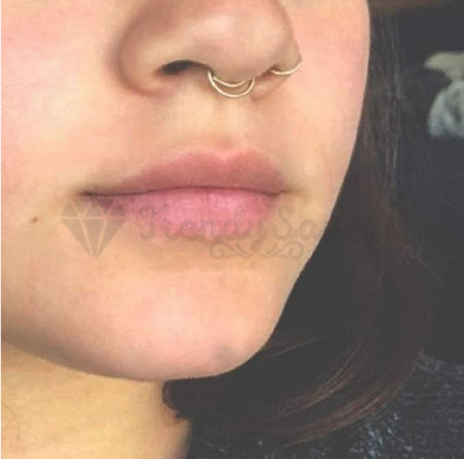 5PCS Surgical Steel Moon Helix Daith Ear Nose Rings Septum Body Piercing Gift