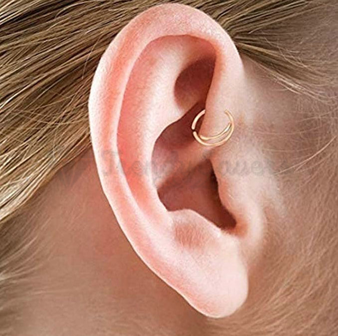 5PCS Surgical Steel Moon Helix Daith Ear Nose Rings Septum Body Piercing Gift