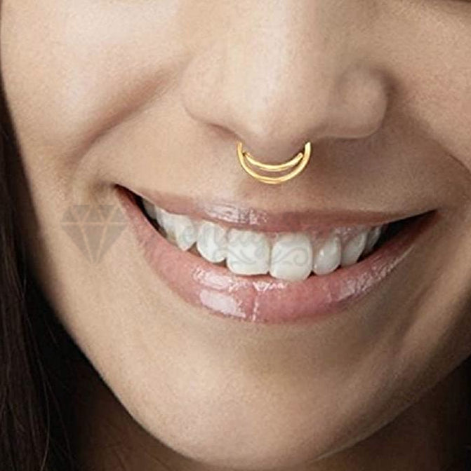 5PCS Surgical Steel Moon Helix Daith Ear Nose Rings Septum Body Piercing Gift