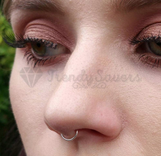 5Pcs Stainless Steel Seamless Piercing Nose Ring Nose Stud Clip On Body Jewelry With Gift BAG