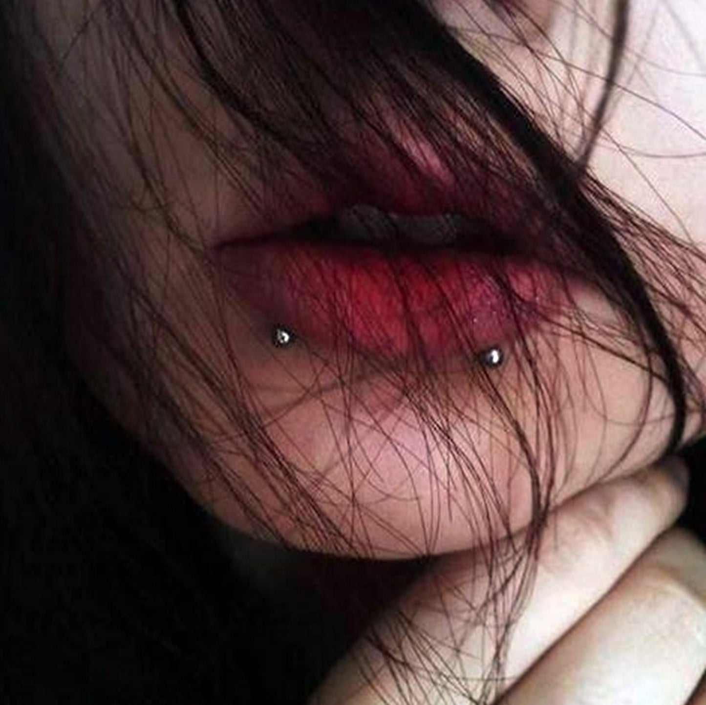 5MM Small Round Ball Labret Stud Black Forward Helix Tragus Body Piercing Pair