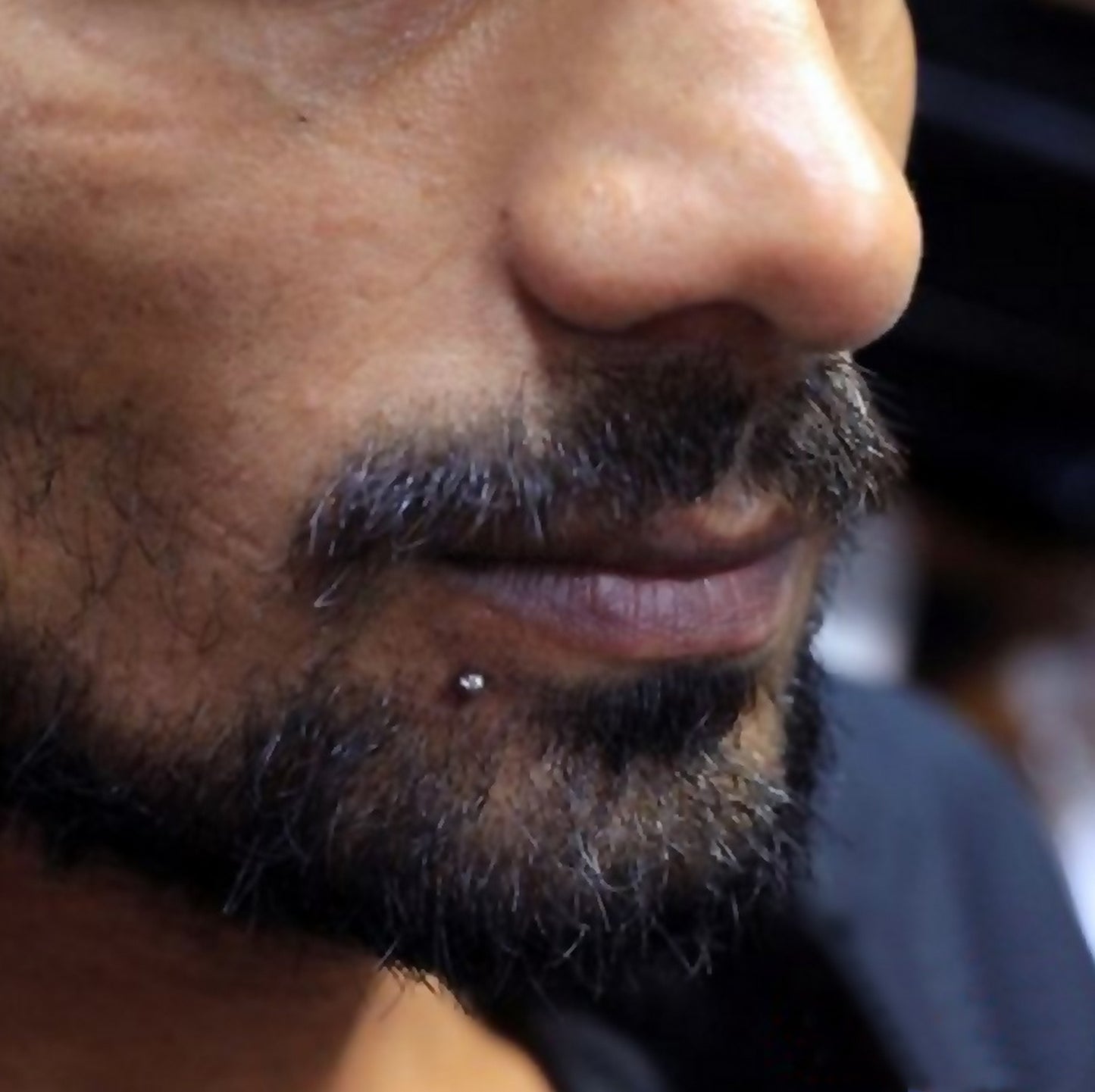 5MM Small Round Ball Labret Stud Black Forward Helix Tragus Body Piercing Pair