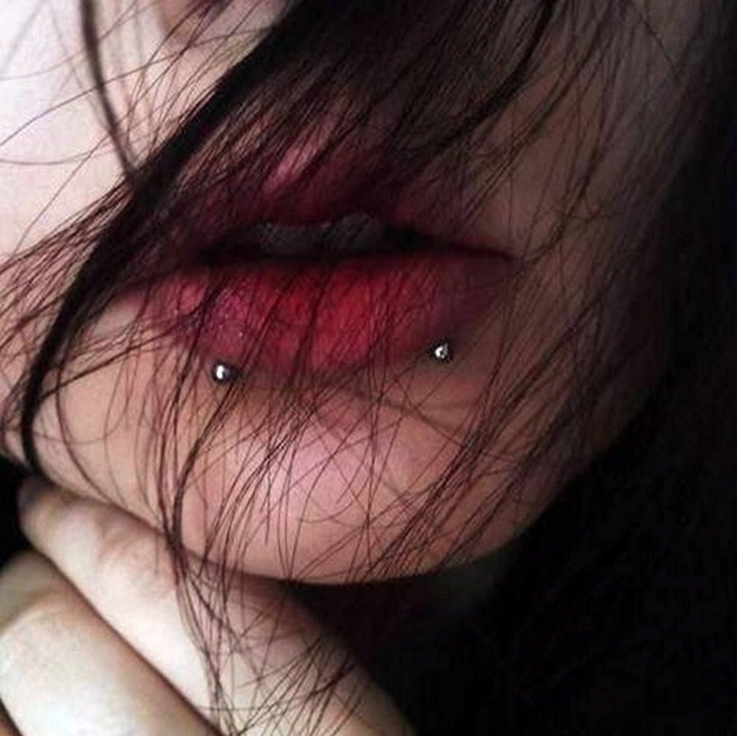 5MM Small Round Ball Labret Stud Black Forward Helix Tragus Body Piercing Pair