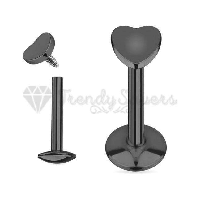 Classic Punk 3MM Black Tragus Helix Lip Nose Cartilage Ear Stud Piercings Pair