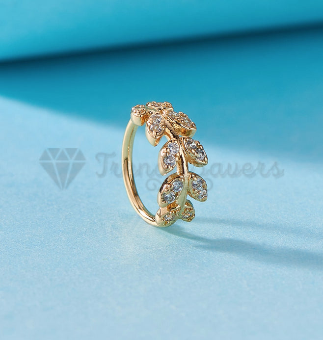 1pc Clip On Ear Cuff Fake Earring Non Pierced Ring Wrap Surgical Steel Gold 8MM