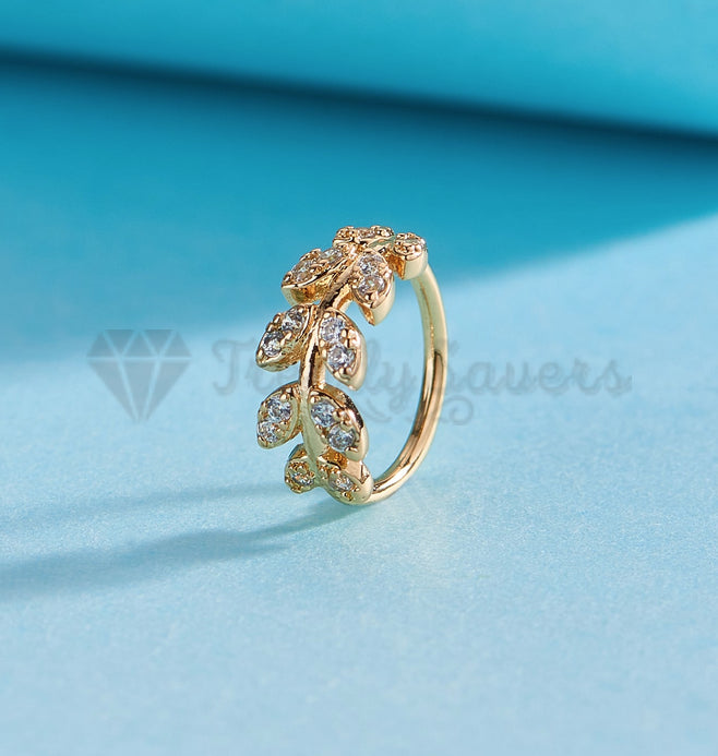 1pc Clip On Ear Cuff Fake Earring Non Pierced Ring Wrap Surgical Steel Gold 8MM