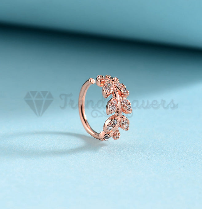 8MM Rose Gold Plated Ear Cuff Clip Wrap Non Piercing Earring Women Jewellery 1pc
