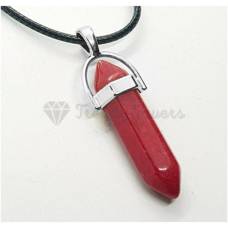 Rose Pink Quartz Chakra Crystal Healing Gemstone Pendant Necklace Jewellery Gift
